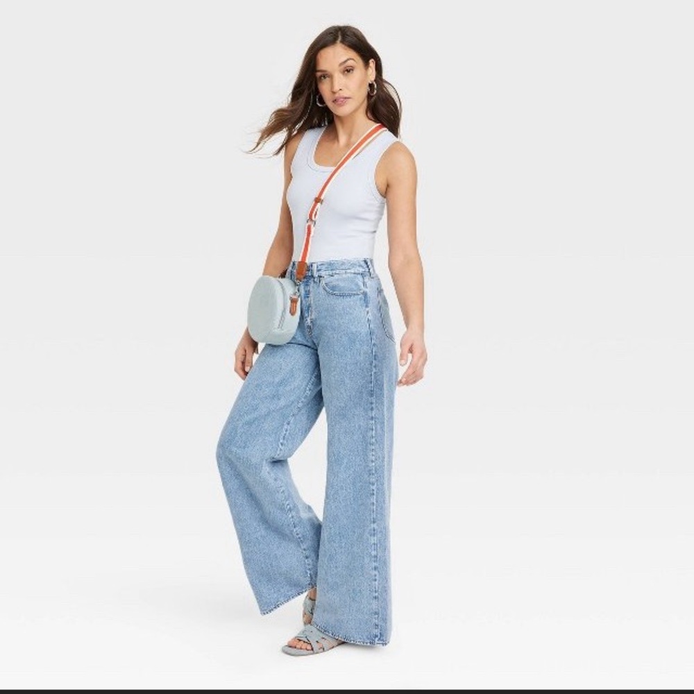 New Universal Thread Super Wide Leg Jeans size 17 regular - Picture 3 of 7